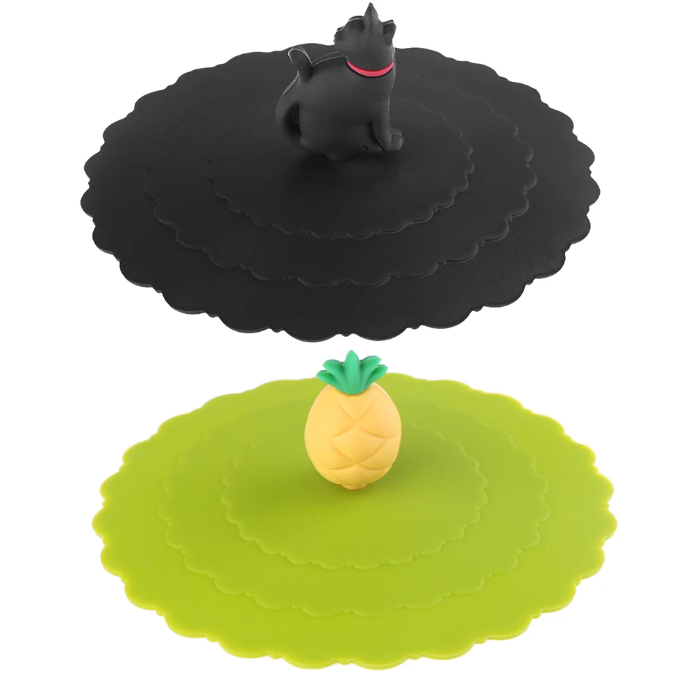 Driking Cup Deckel Silikon Anti-Staub-Schüssel Abdeckung Siegel Glas becher Kappe wieder verwendbare wasch bare Tee tasse Deckel Küchen helfer