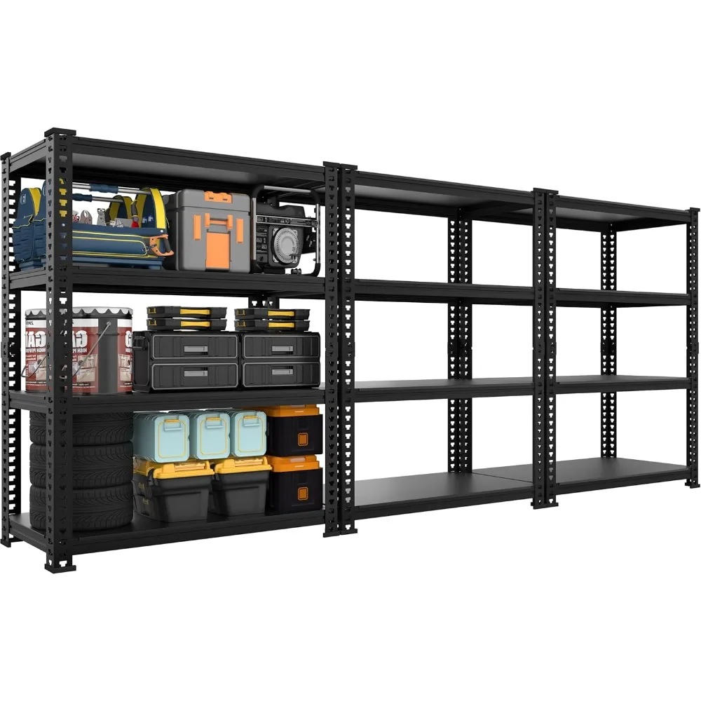 

All Metal Garage Storage Shelves - 28" W x 12" D x 60" H 5 Tier Heavy Duty Adjustable Storage Shelving Unit, Metal Shelves