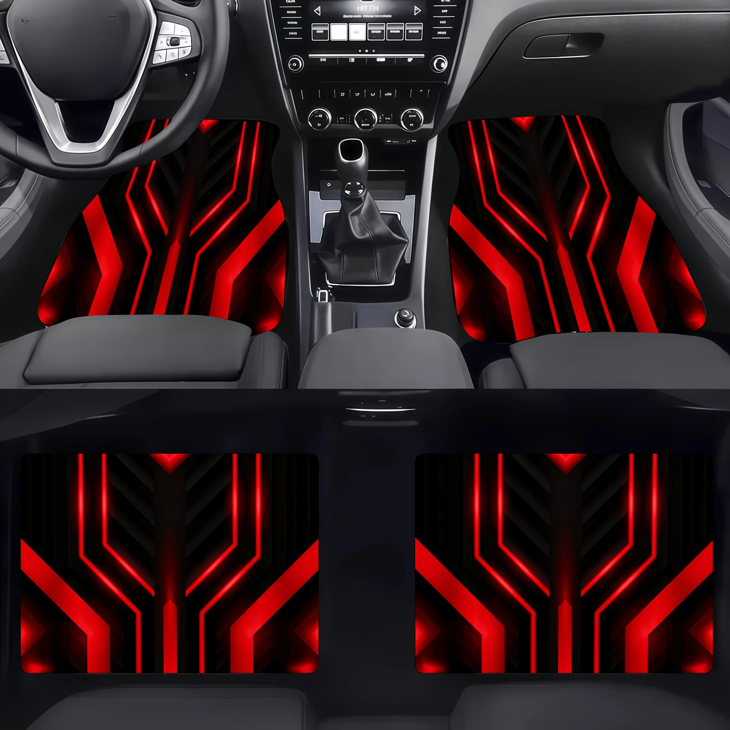 Interior Design Visualizer - Car Floor Mats 4pcs, Material, Futuristic