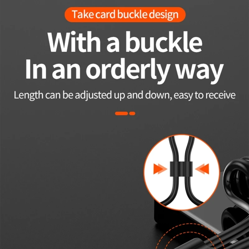 코일 USB C에서 USB C에서 C 케이블 데이터 속도 조절 가능한 길이 PD60W 빠른 충전 .h05a