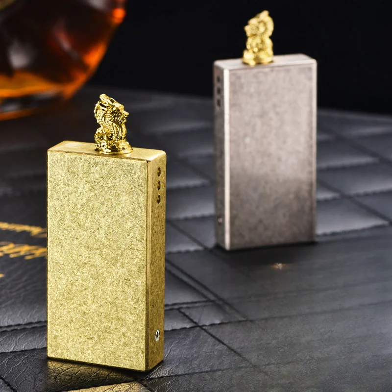 New Metal Retro Leading Kerosene Lighter Creative Pull type Ignite 10000 Times Matches Outdoor Camping Fire Smoking Accessories