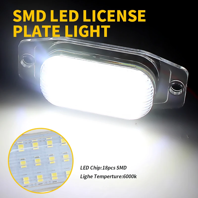 

2PCS LED Number License Plate Lights Canbus For Lexus LX450 96-98 For Toyota Land Cruiser 91-97 FJ Cruiser 07-14 Celina ST 90-99