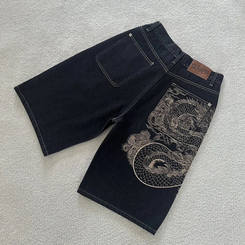 High Street Hip Hop Derchutze Denim Shorts High Quality New Embroidered Shorts Stock