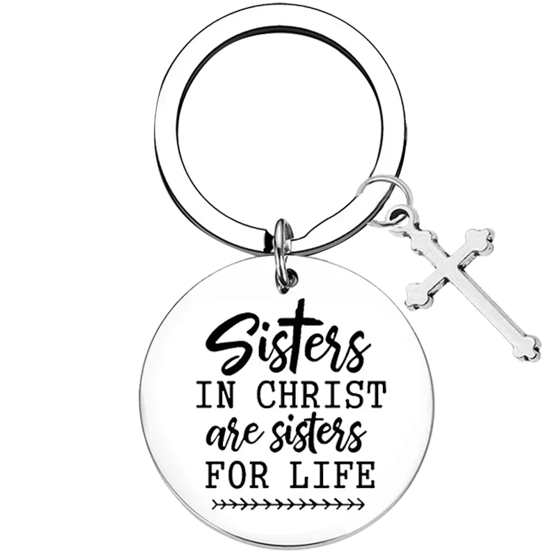 Sisters in Christ Gifts Keychain Religious Sisters Key Chain Pendant Christian Sister Gift