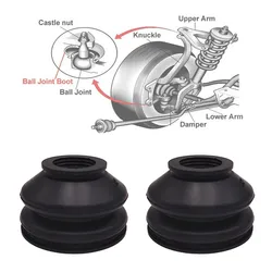 2Pcs Dust Boot Covers Track Rod End And Ball Joint Boots With Tongue Groove Fastening Suspension Component Ball Head Replacement