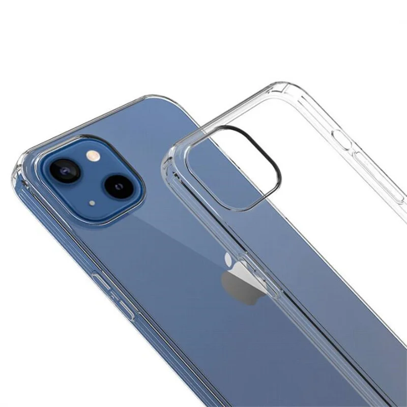 

50pcs 0.3mm Soft Silicone TPU Rubber Transparent Case Clear Slim Cover For iPhone 14 Pro Max 13 Mini 12 11 XS XR X 8 7 Plus SE