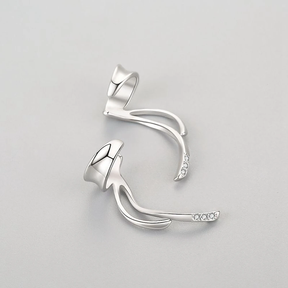 PuBang Fine Jewelry Real 925 Sterling Silver VVS Gem High Carbon Diamond Simple Clip Earrings for Women Party Gift Drop Shipping