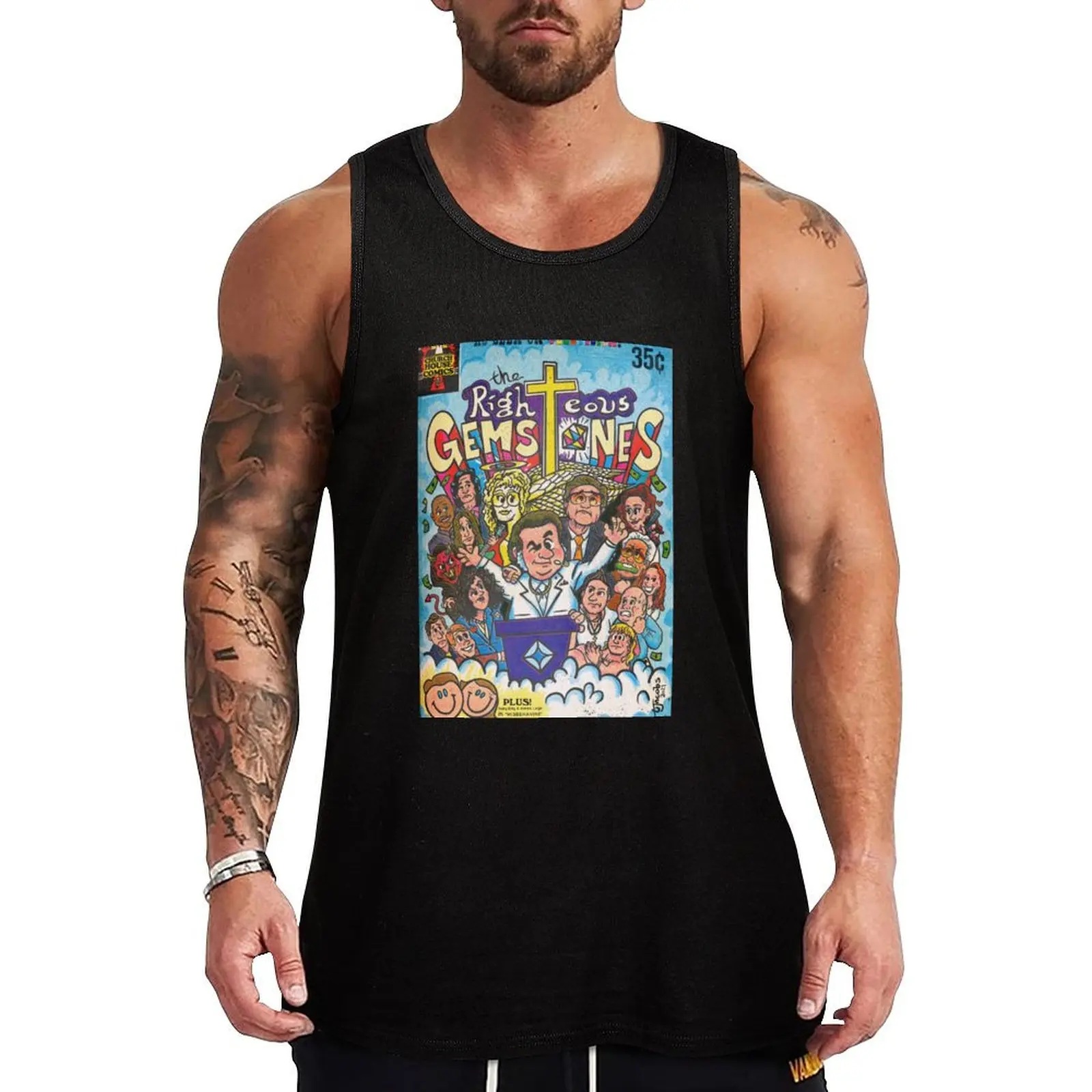 The Righteous Gemstones Comic Book Tank Top bodybuilding for men men clothes t-shirt for men