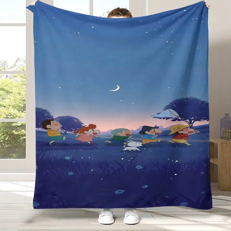Cute C-Crayon Shin-chans Cartoon Soft Flannel Throw Blanket,Cozy Blanket for Bed,Sofa,Living Room,Picnic,Home Decor,Gift Kids