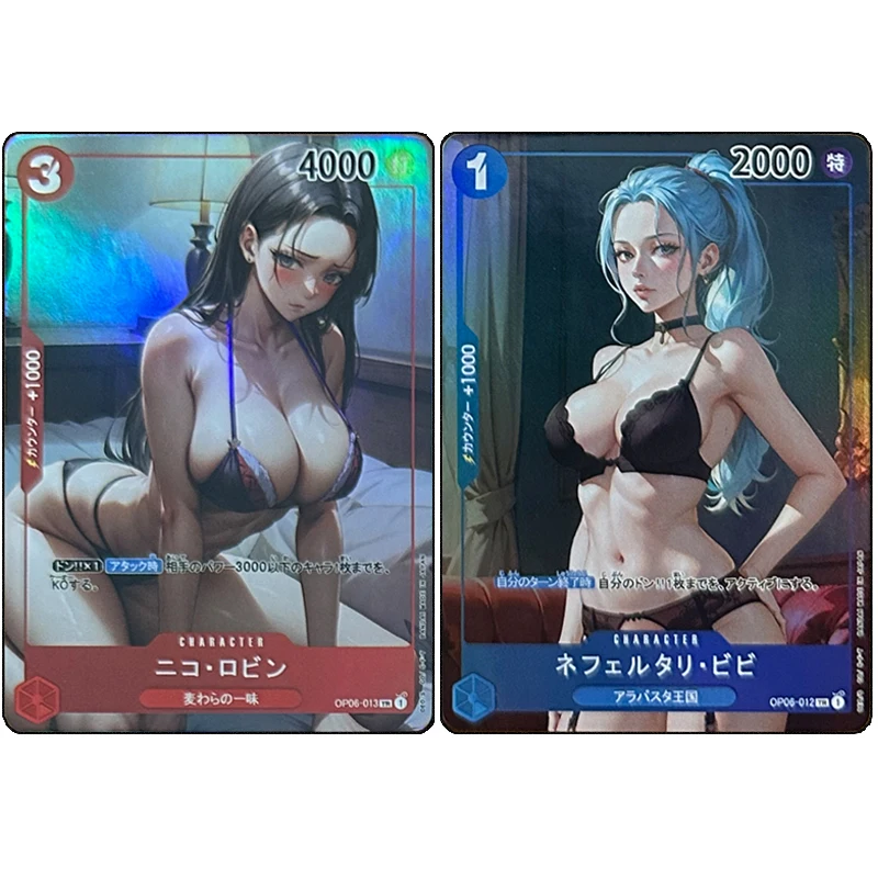 One Piece Beauty Collectible Cards DIY Yamato Nicole Robin Hancock Uta Perona Vivi Boy's Holiday Gift Lingerie Temptation