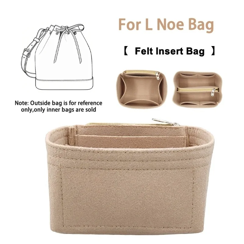 Multifunktionale Filz-Einlage-Tasche mit mehreren Fächern für Noe Bucket Aufbewahrungstaschen