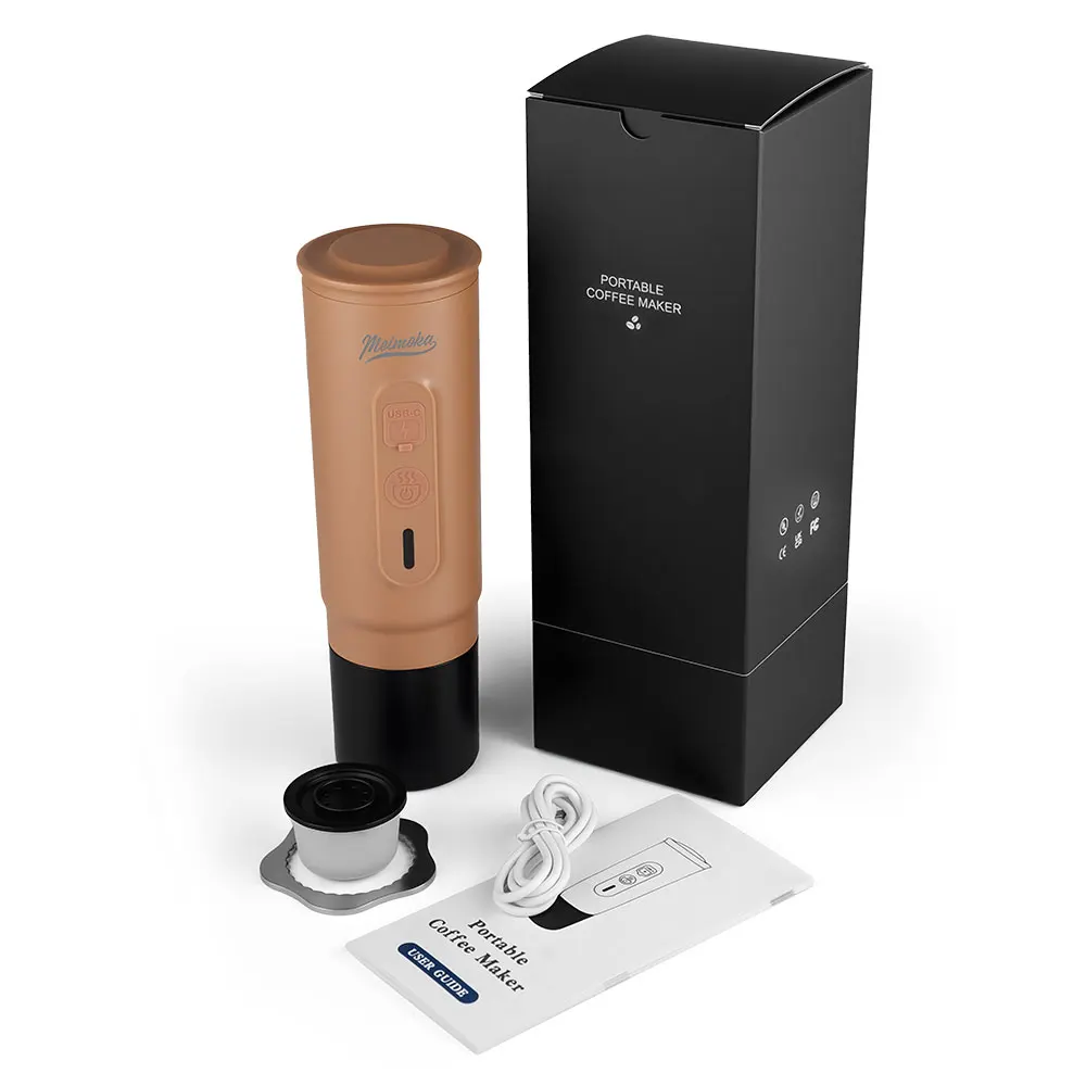 

MEIMOKA 20 Bar Portable Espresso Maker Capsule & Ground Coffee 2 in 1 Coffee Machine for Outdoor Travel Camping