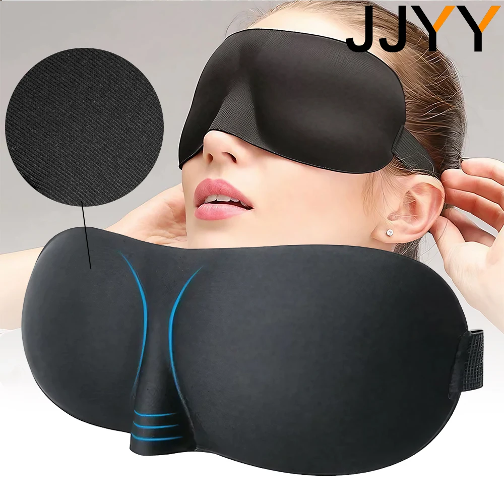 JJYY 3D breathable sleep eye mask, travel rest aid eye mask, padded soft sleep eye mask. Suitable for sleep meditation yoga