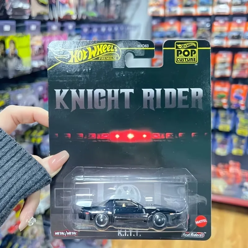 

New Genuine Hot Wheels Knight Rider K.I.T.T. Black #83 Pop Culture K.I.T.T Hxd63 Retro Entertainment K.I.T.T 1/64 Model Car Gift
