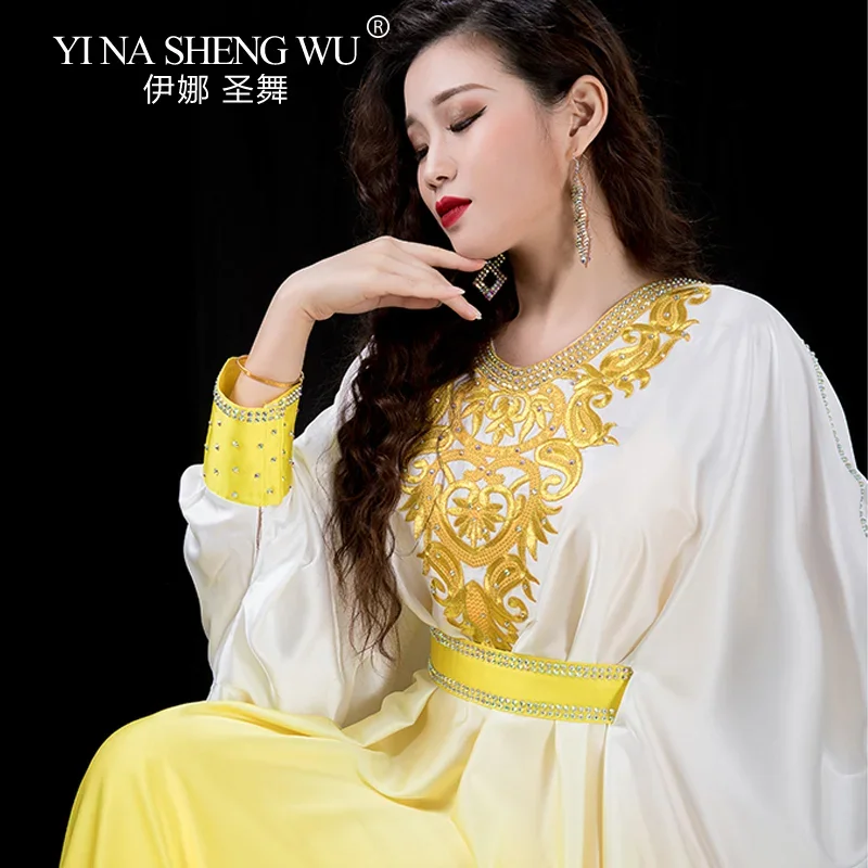 Nuovi abiti per spettacoli di danza del ventre Abito Khaleegy di danza del ventre per le donne Abbigliamento da ballo Abito altalena per capelli Abbigliamento per danza orientale Veste
