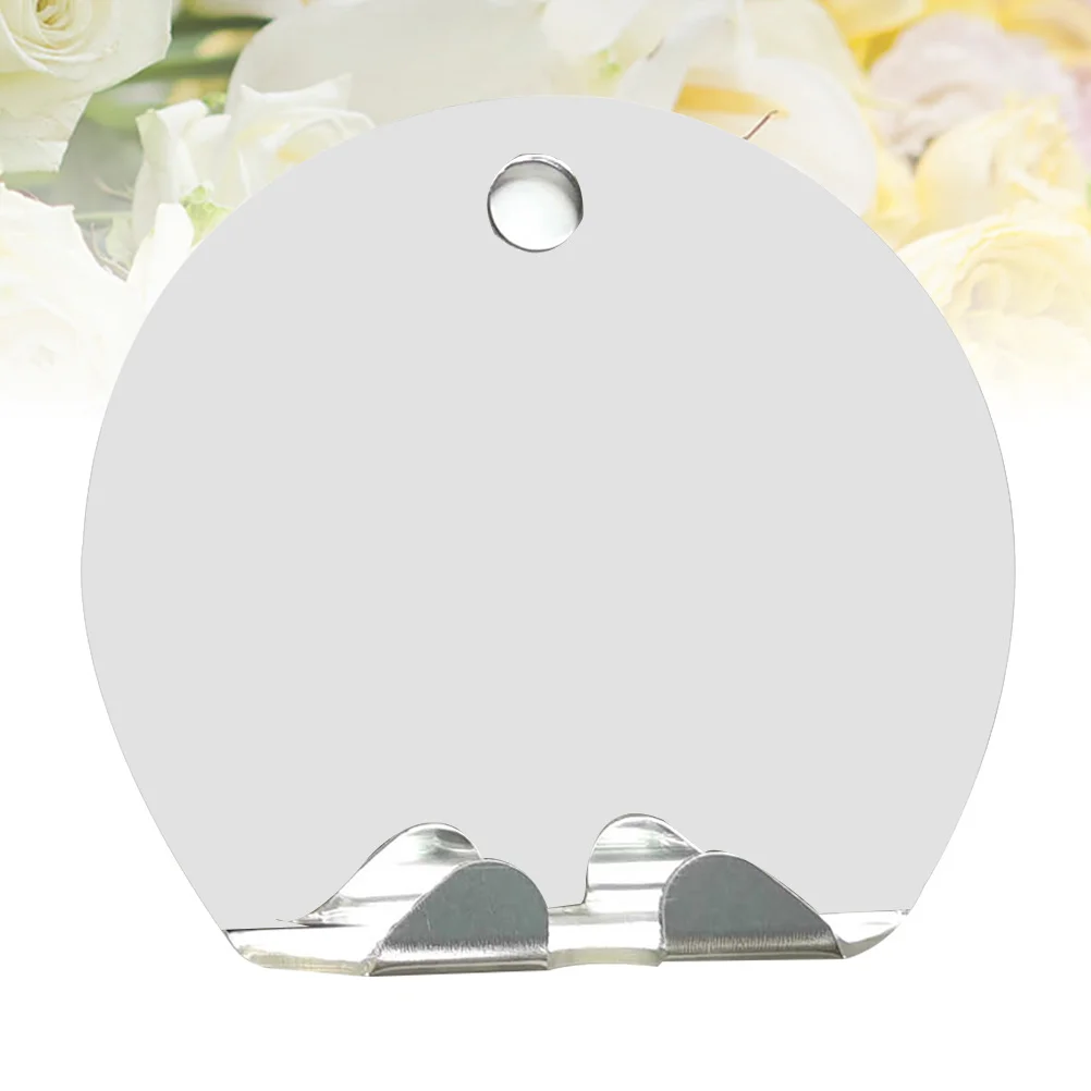 مرآة حمام مستديرة فضية خالية من الضباب، غير قابلة للكسر، محمولة للسفر، مرآة مكياج للحلاقة، مضادة للضباب للاستخدام في الحمام #2