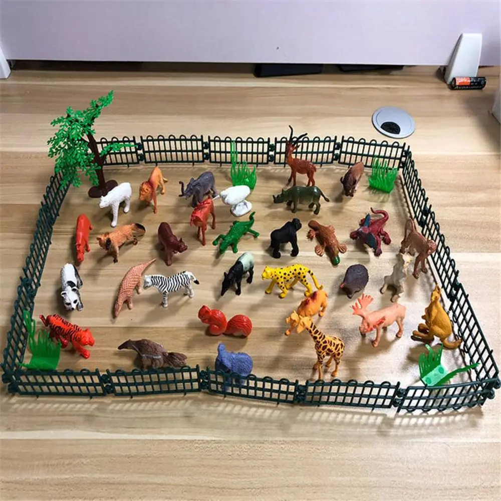 Desenvolvimento brinquedos educativos coleção brinquedo 53 pçs/set figura animal mundo animal zoológico modelo simulação animal modelo