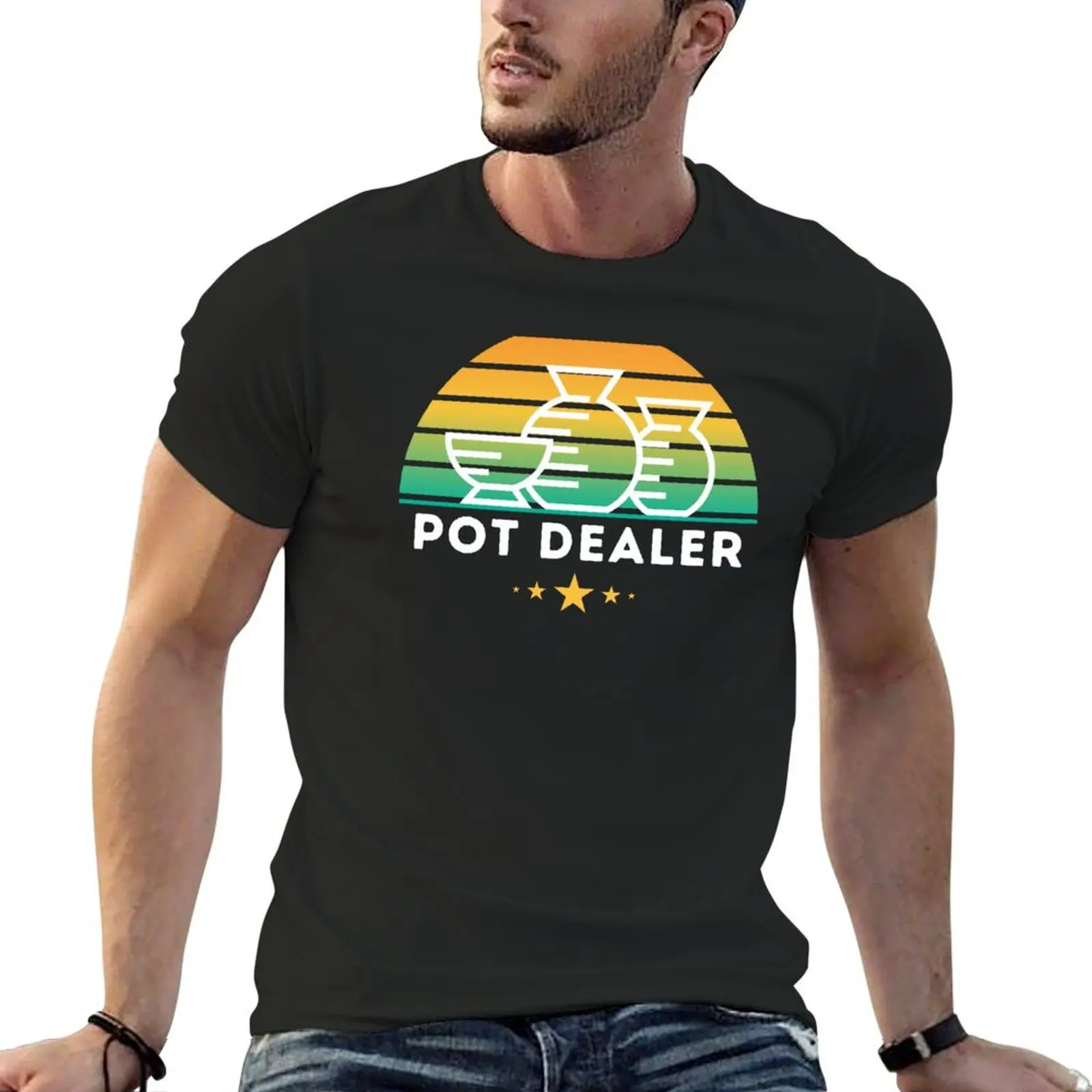 Pot Dealer T-Shirt anime cotton graphic tees mens fashion