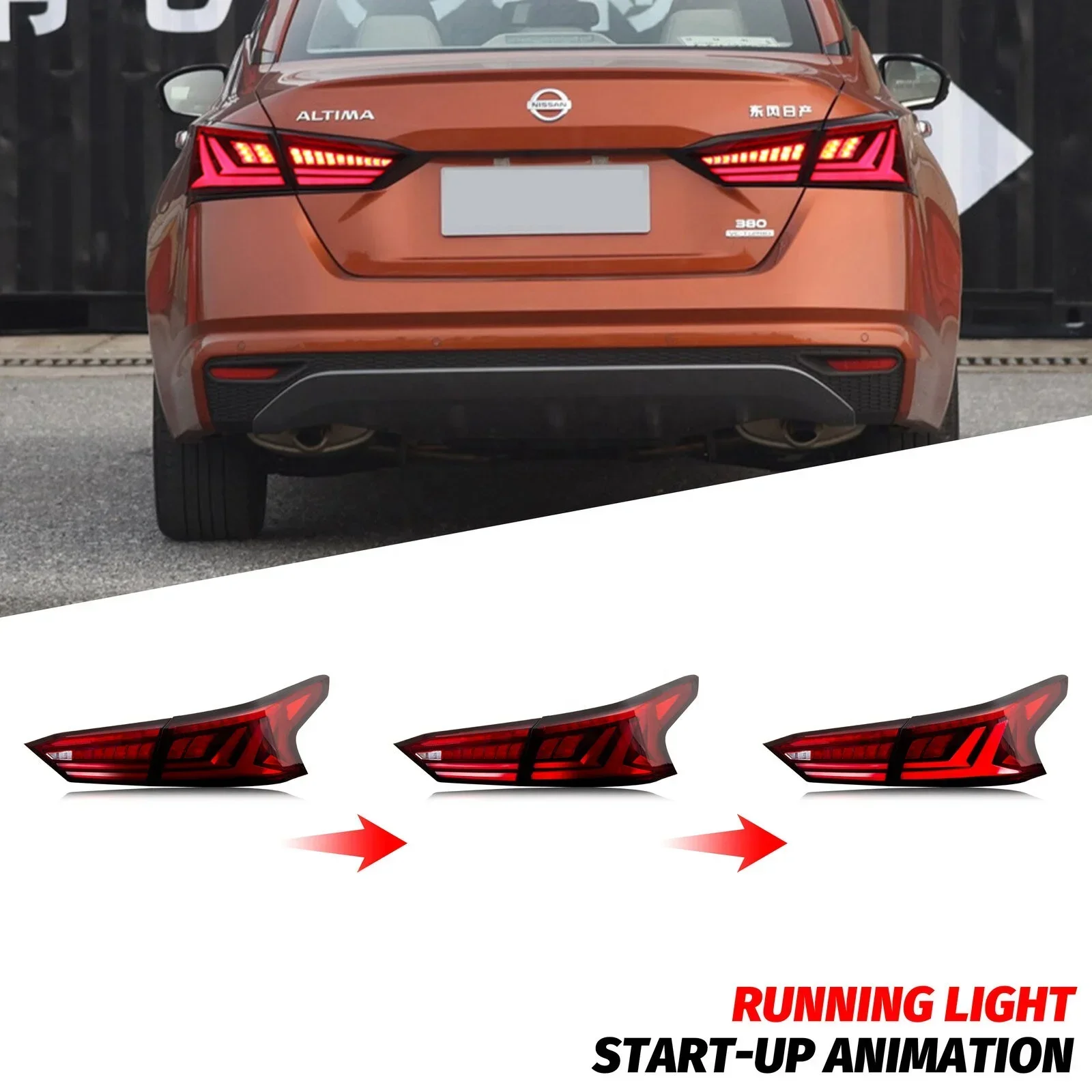 Auto Part LED Lamp Tail Light for Nissan Altima 2019 2024 SR SV Dynamic Turn Signal Brake Reverse Tuning Assembly