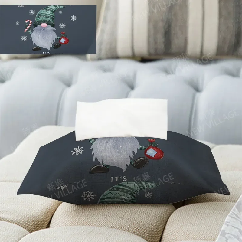 Household Christmas peripheral fabric tissues box car tissue holder tissue cover box textile storage tissue bag dispenser