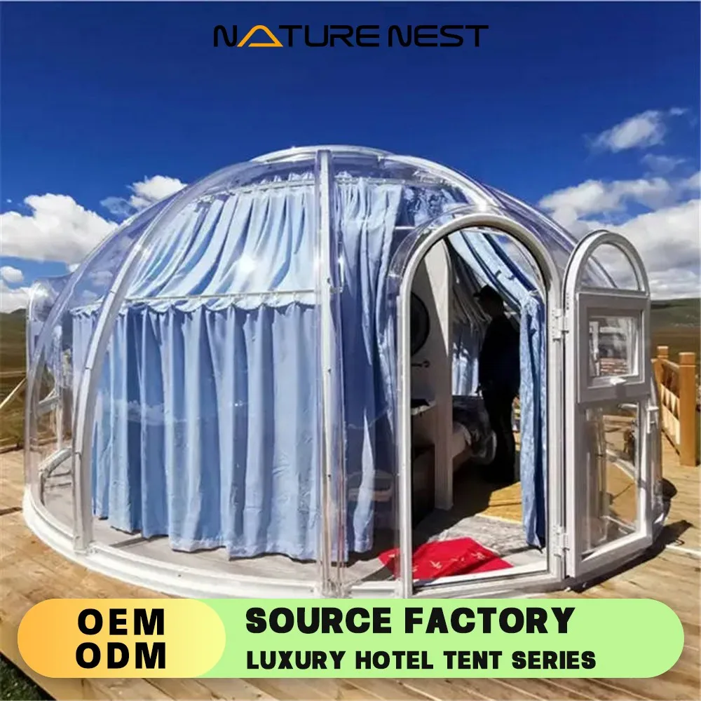 Transparent avantGeodesic LApk o Round Clear House Cabine attribuable Hôtel Resort PC Luxe Organisateur d\'événements tipi