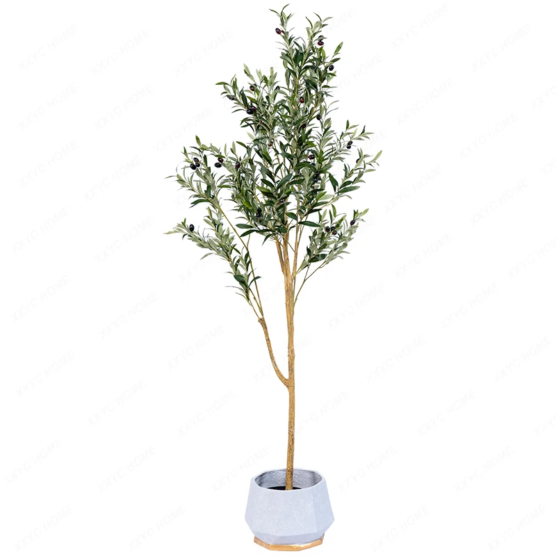 Large Artificial Green Plant Olive Tree Floor Bonsai Home Living Room Landscaping Decorations Decoration