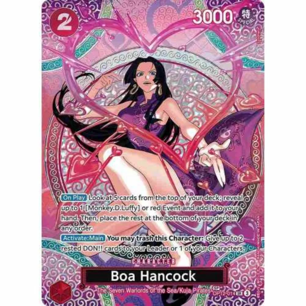 ONE PIECE Sammelkarten Monkey D. Luffy Boa·Hancock ST26-005 EN DIY Hochwertige selbstgemachte Spiel-Anime-Karten Geschenkspielzeug