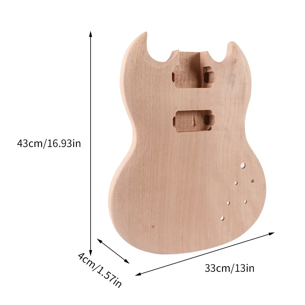 High-grade electric guitar body I9328 mahogany core wood material SG electric guitar body work in progress accessories