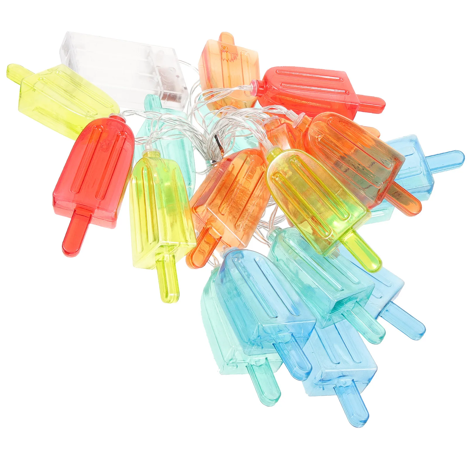 احتفالي الآيس كريم ضوء ديكور البلاستيك قلادة لحديقة ديكور المنزل حفلة تخطيط الدعامة سلسلة ضوء الآيس كريم المعلقات #4