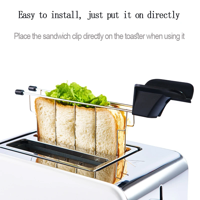 Hitze beständiger Sandwich halter aus Edelstahl mit Verbrühungs schutz griff-ideal zum Toasten, Schneiden und Servieren von Sandwiches-1 Stk