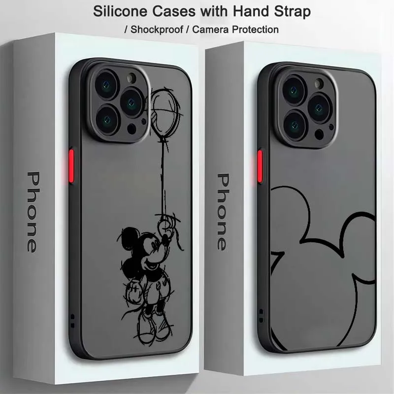 

Disney Mickey Minne Popular For Apple iPhone 17 Air 16 15 14 13 12 11 XS X Pro Max Plus Frosted Translucent Phone Case