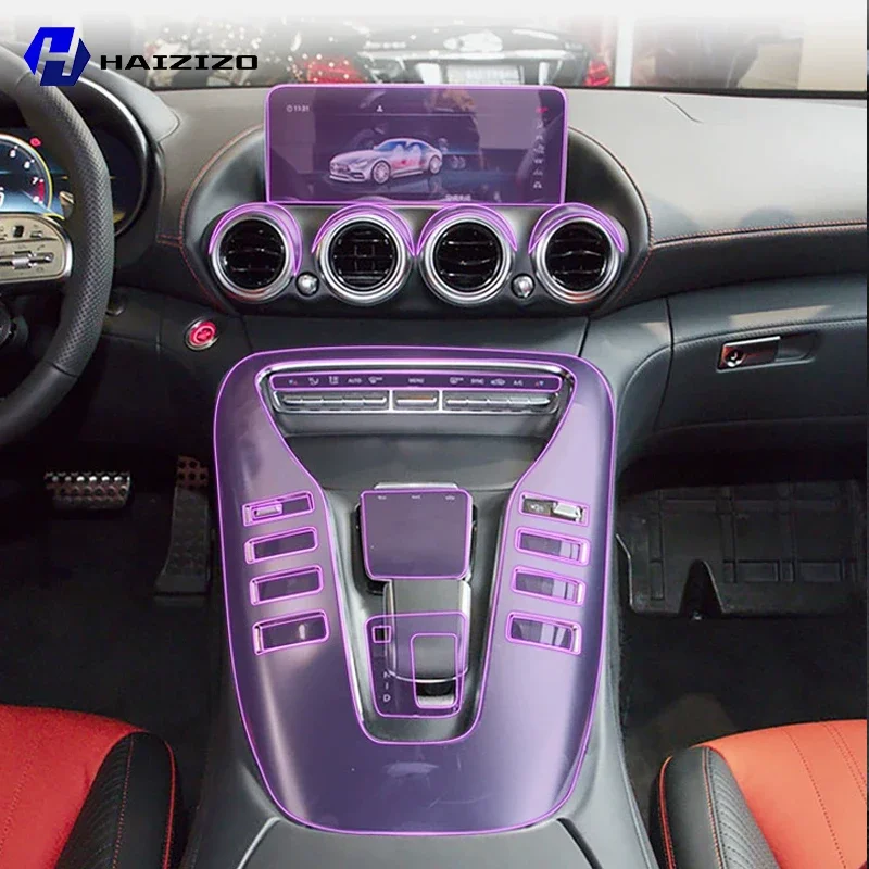 

For Mercedes-Benz AMG GT C190 2019-2023 Car interior center console protective sticker interior decorative strip TPU protective