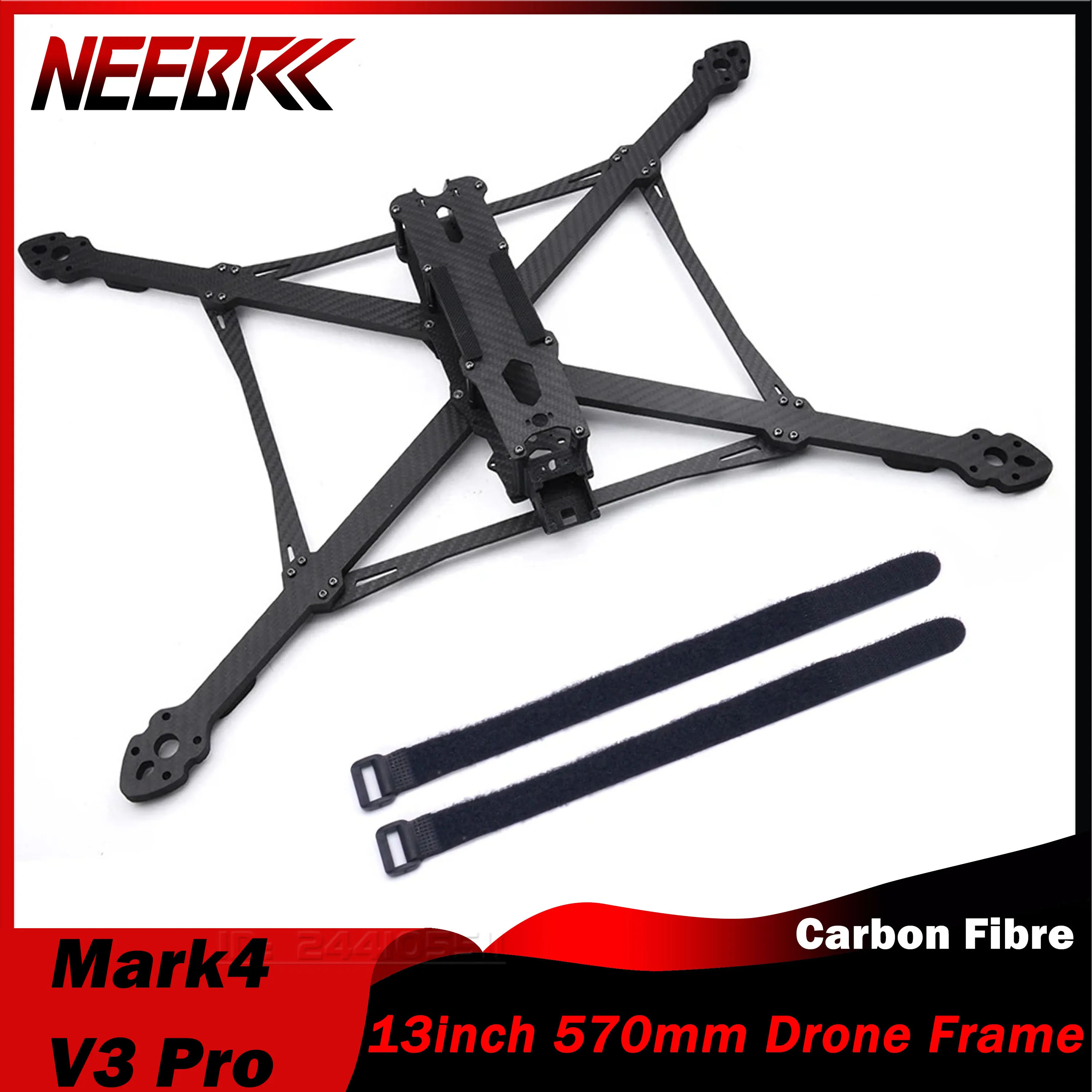 Mark4 V3 Pro 13inch FPV Drone Frame Kit 570mm Carbon Fibre With 8mm Arm for Freestyle RC Racing Quadcopter DIY Prop Motor Part