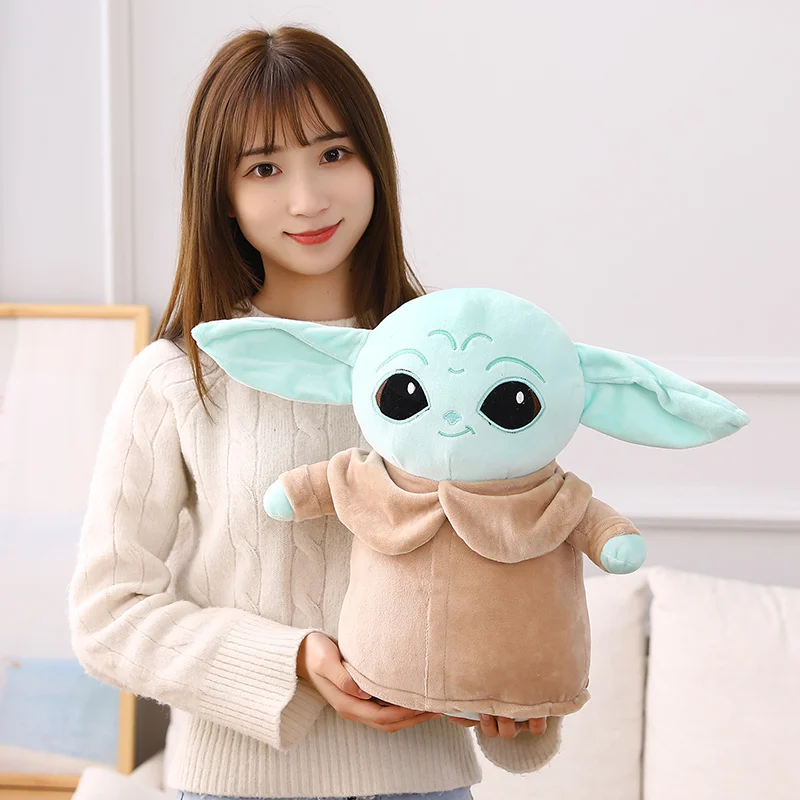 Genuine Disney Star Wars Anime Yoda Grogu Mandalorian Figure Cute Yoda Dolls Model Stuffed Cartoon Yoda Pillow Kid Toy Gift Deco