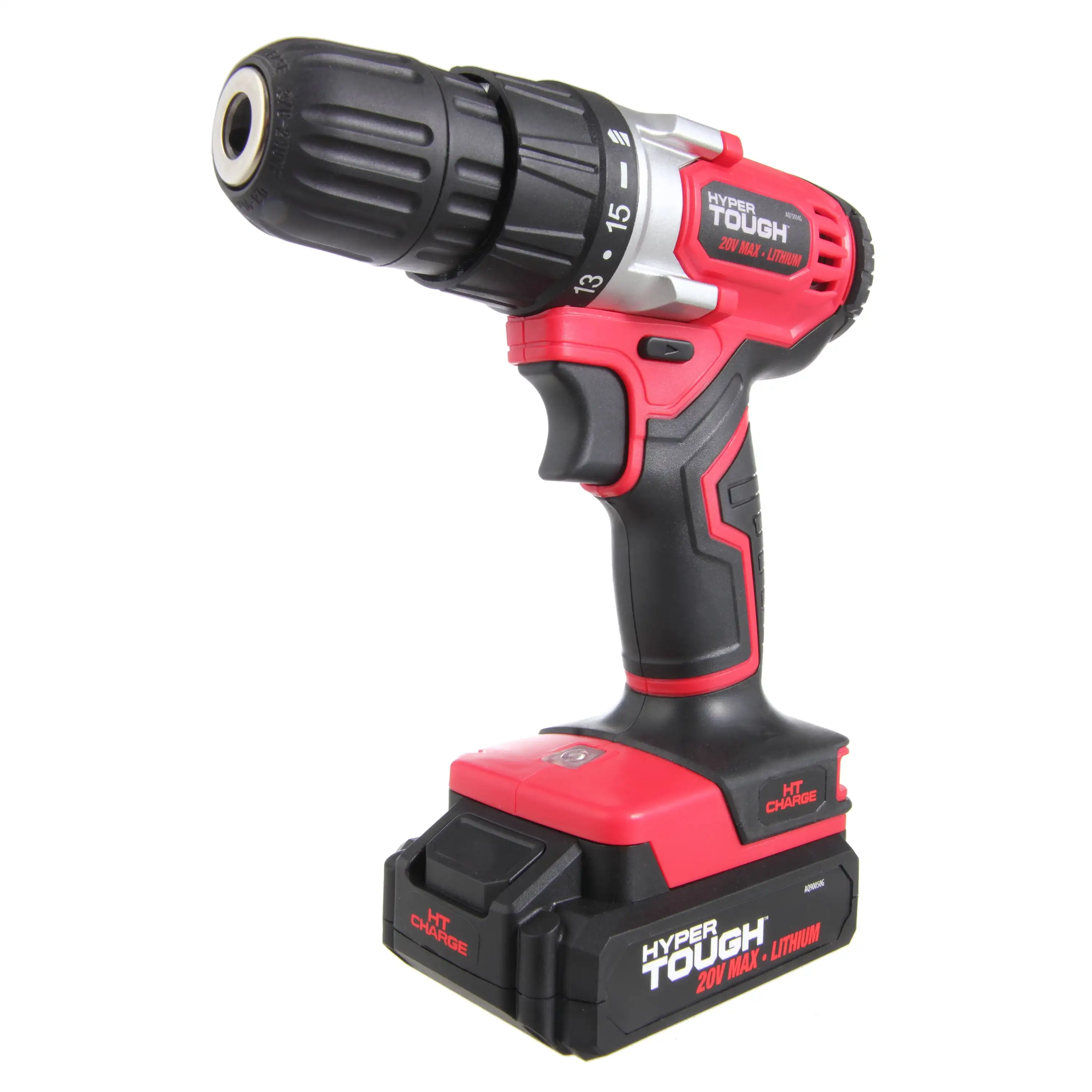 

Hyper Tough 20V Max Lithium-ion Cordless Drill, 3/8 inch Chuck, Variable Speed, with 1.5Ah Lithium-ion Battery and Charger