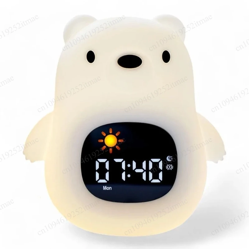 Animal Shaped Alarm Clock with Touch Night Light, Adjustable Light Home Decor Ornament