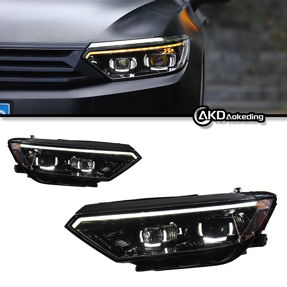 Auto Part Headlights For VW Passat B8 2016-2022 EUR B8.5 Styling LED Daytime Lights Dual Projector Car Accesorios Facelift