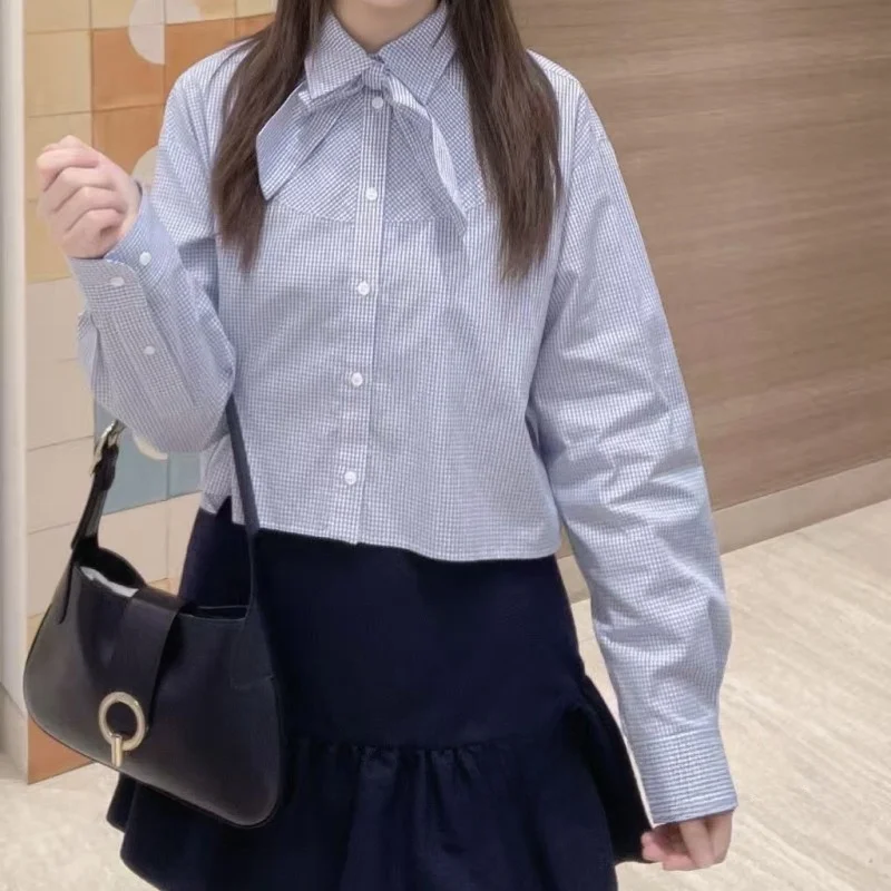 

Sweet Knot Slim Cheered irt Women's Faion Fre Sle Early Autumn New Arrival Breathable Skin-Friendly Long ...