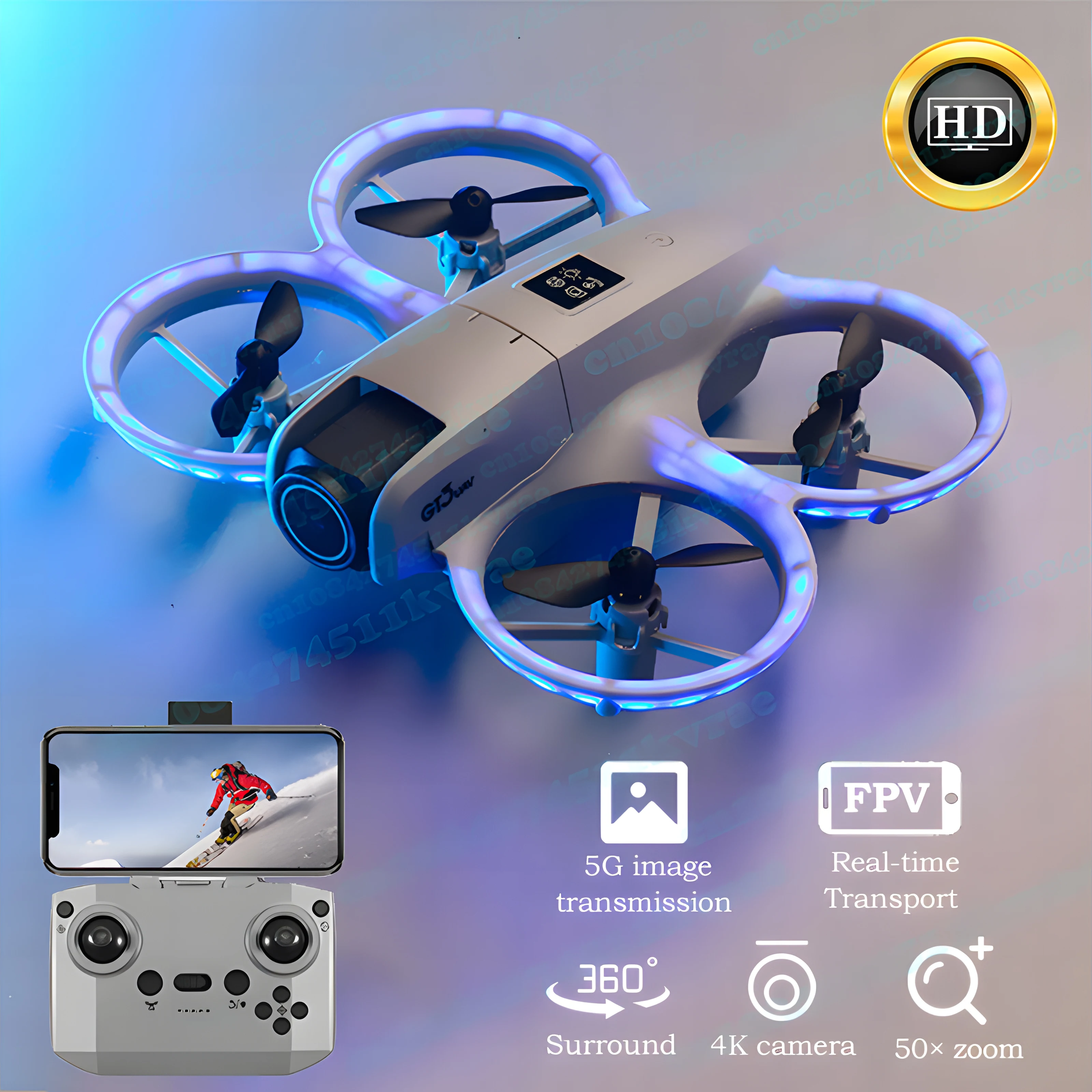 

2025 GT3 Mini Drone Dual HD Camera Aerial Adjustment Obstacle Avoidance Running Flying Machine Toy Remote Control FPV Drones
