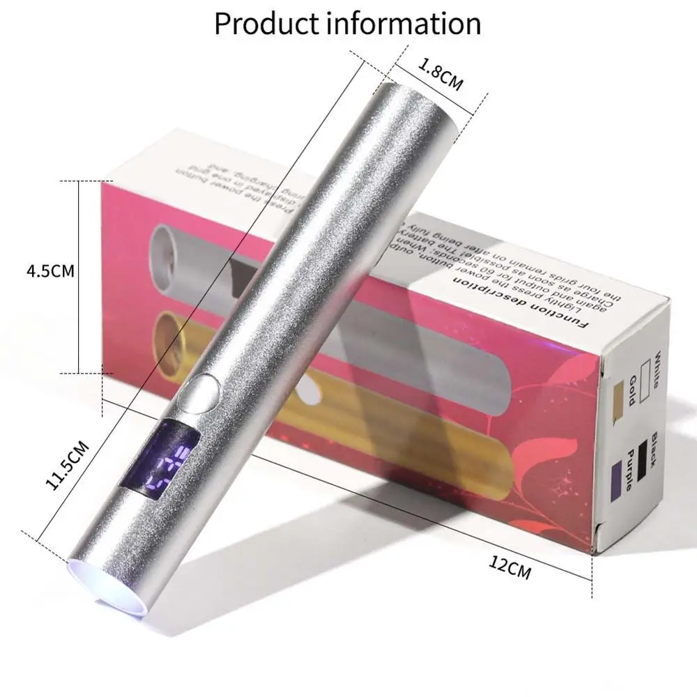 Nuevo Secador de Uñas Portátil Mini Lámpara de Secado Rápido Profesional UV LED para Esmalte de Uñas