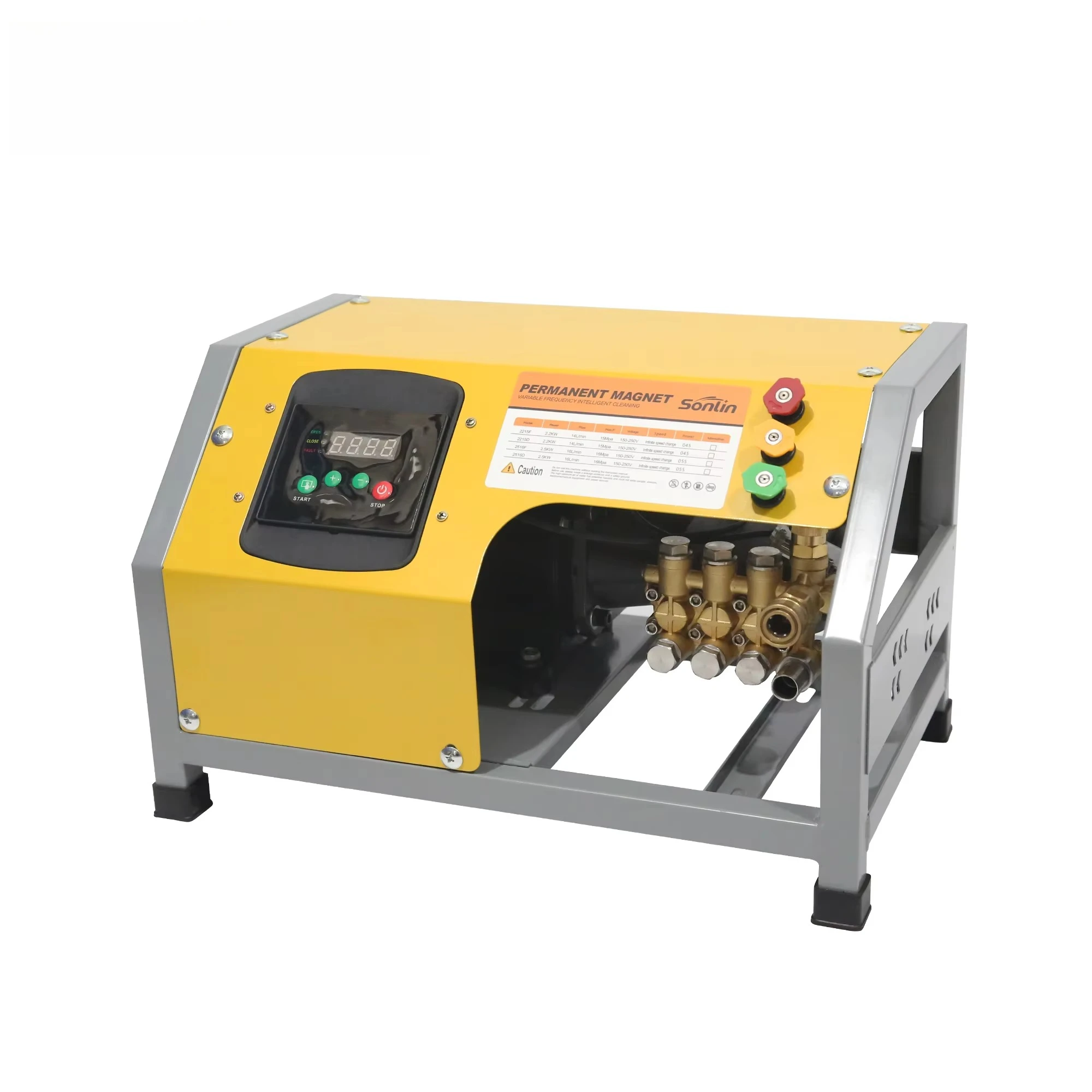 2.5KW 120 Bar 1750psi 14 L/min Lavadora de coches eléctrica comercial de alta presión con bomba de lavado de coches