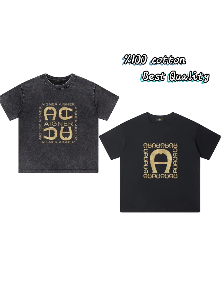

2025 New Kids Tees Summer Boys Clothes Half sleeve Tops Cotton Children's Clothing Golden letter print Trend Teen Casual Wear