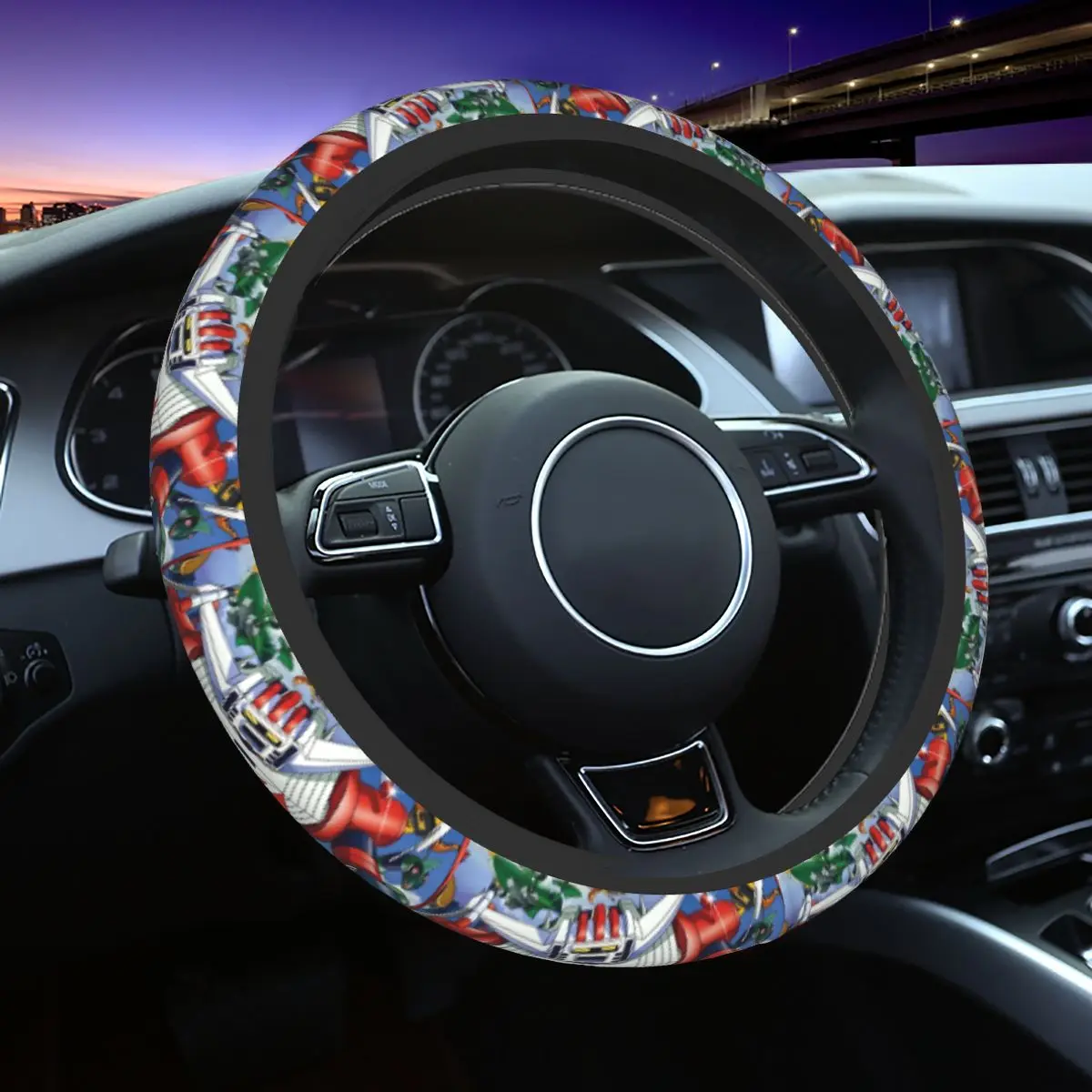 Funda Universal Personalizada para Volante de Camión Mazinger Z, Protector Antideslizante para Volante de Auto de 15 Pulgadas, Accesorios para Auto