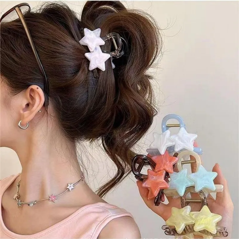 Energetic And Cute Five-Pointed Star Clip High-End Hair Accessories For Women
