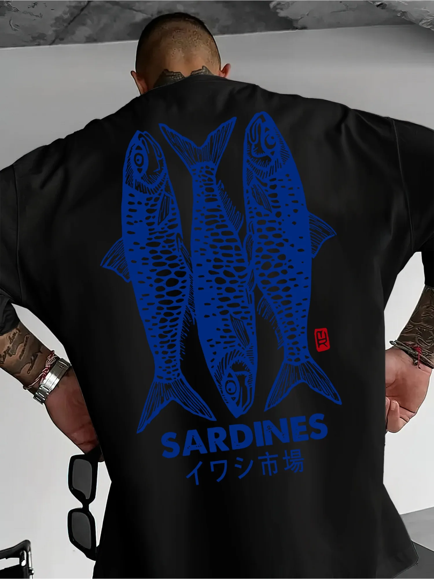 Sardines Market Graphic T-Shirt Men Women Streetwear Short Sleeve Cotton Fish Art Casual Urban Tee Tops