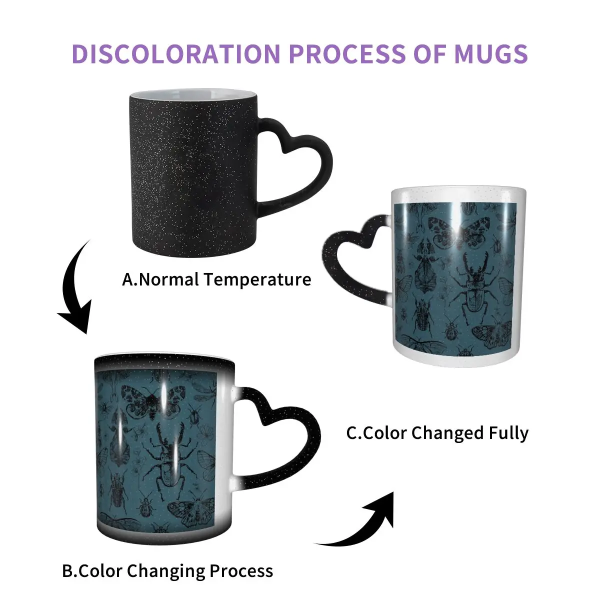Vintage Insect Entomology Themed Mug Funny Ceramic Coffee Cups Tea Mugs Milk Cup Drinkware Gifts for Friends