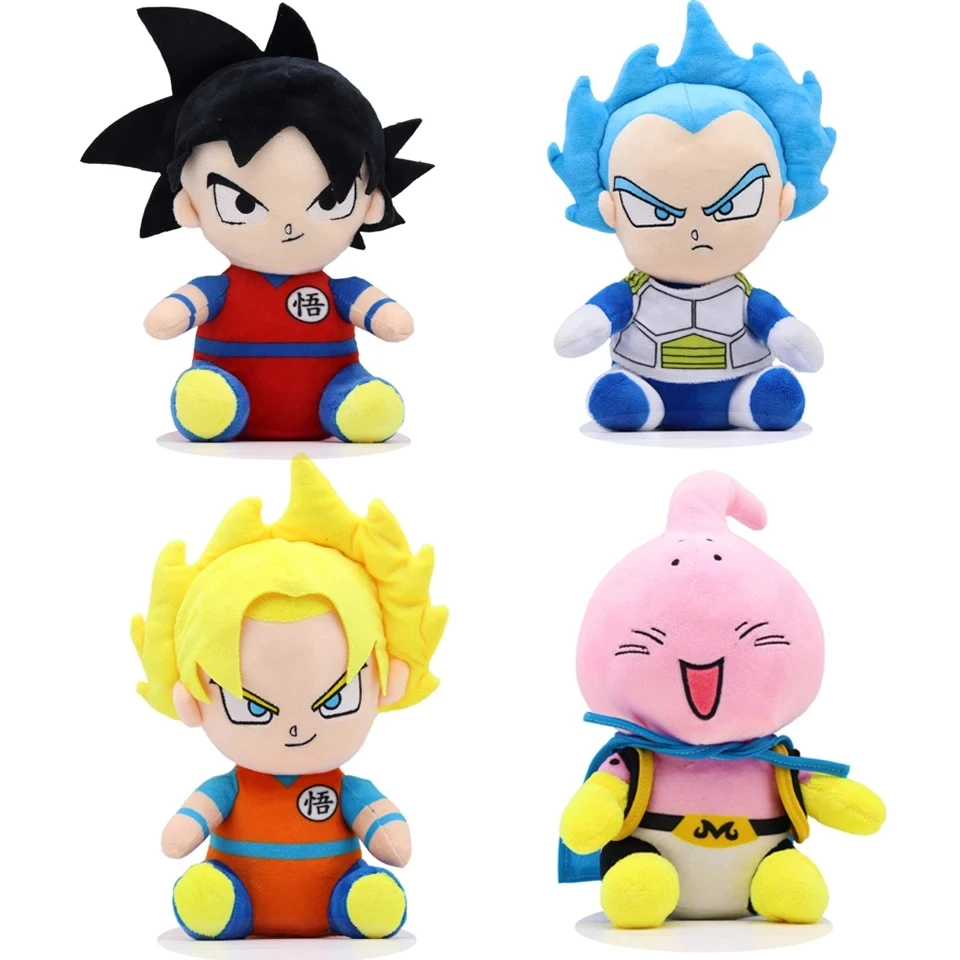 

Хит продаж, плюшевые игрушки из м/ф «Драконий жемчуг», Saiyan Goku Vegeta Buu, Мультяшные Японские Аниме фигурки, куклы, детские подарки на день рождения, домашний декор