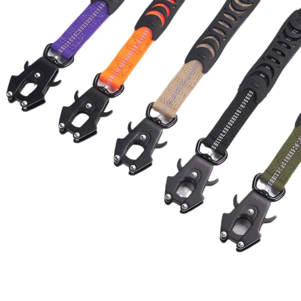 Heavy Duty Dog Leash with Elastic Bungee, Shock Absorption, Safety Clip Included, Medium and Large Dogs