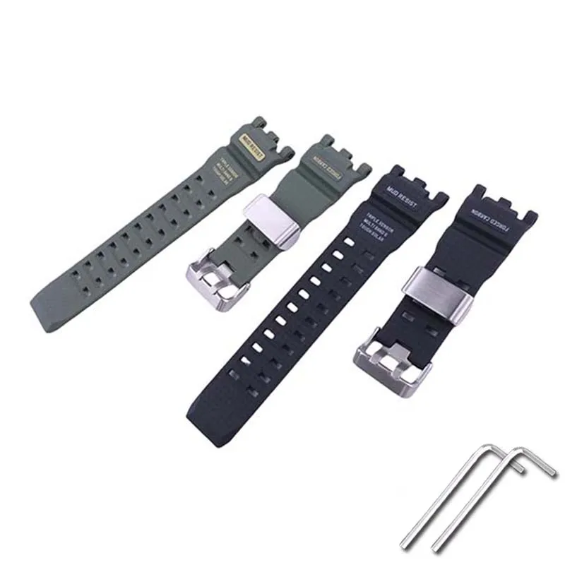 Casio 2 세대 빅 머드 킹 GWG-2000 2040 시계 스트랩 액세서리와 호환되는 수지 시계 밴드 남성과 여성 버클