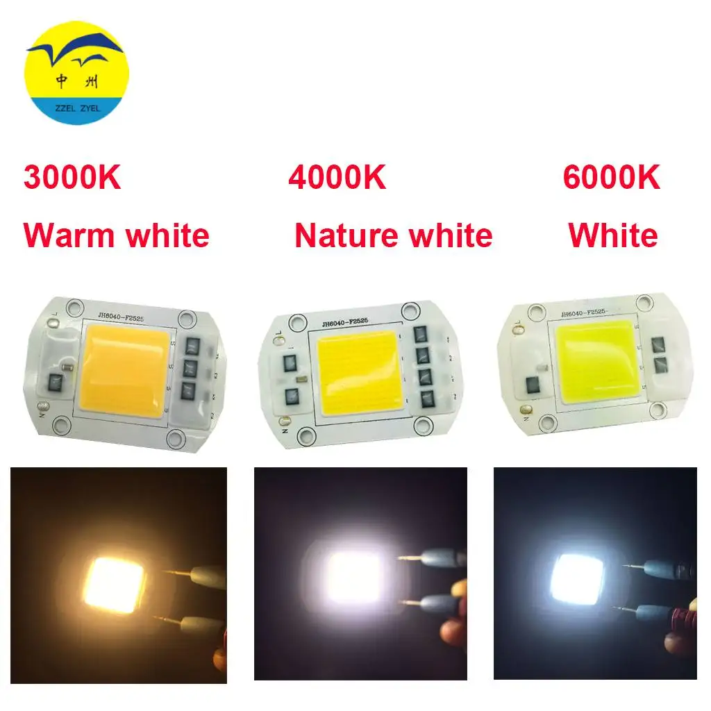 

AC LED COB Modules AC110V 20W 30W 50W Input Smart IC Driver For DIY LED Floodlight Spotlight Garden Bulb